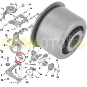 Peugeot Kit bras de suspension avant compatible 407 508 CITROEN C5 C6 composé de 1 pièces