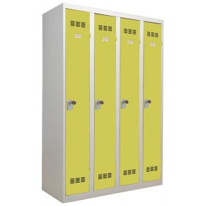 Vestiaire industrie propre 4 cases gris perle-anis