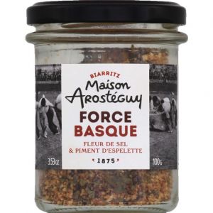 Maison Arost&eacute;guy Fleur de sel et piment d'Espelette Force basque