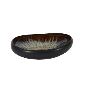 Sibo Homeconcept Assiette creuse en grès de table vert 21 cm - Lot de 6