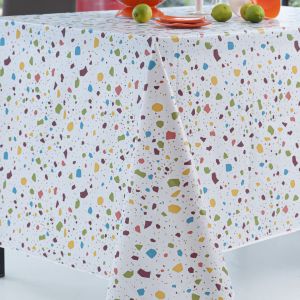 Calitex Toile Cir&eacute;e Terrazzo Exotique Finition Biais Ronde 140 cm