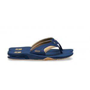 Reef Chaussons Fanning pour hommes - Bleu marine - Taille 42