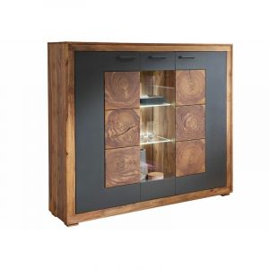 Massivmoebel24 - Buffet 150x40 Palissandre teint&eacute; Brun turin 10