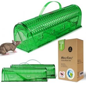 2Pcs Piège à Souris No Kill Réutilisable Design Anti-évasion Usage Intérieure/Extérieure Pour attraper des petits rongeurs