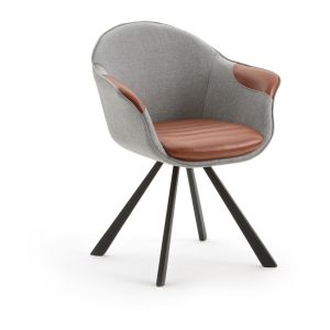 Image de Fauteuil de table bi matière, BIFACE Gris Taille Taille Unique