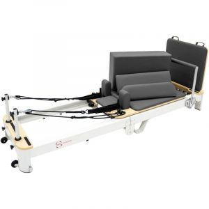 Monster shop Machine Reformer Pilates Pliable en M&eacute;tal Portable Cadre Multifonction Ajustable Res-sorts de R&eacute;sistance Trampoline Planche Pilate Entra&icirc;nement