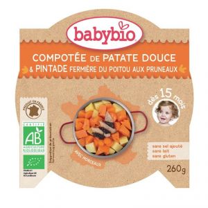 Image de BabyBio Assiette Patate douce pintade pruneau 260 g - dès 15 mois