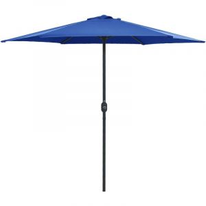 Image de VidaXL Parasol d'extérieur et mât en aluminium 270x246 cm Bleu azuré