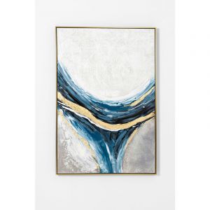 Pegane Tableau peinture à l'huile sur toile, peinte à la main - Longueur 80 x Profondeur 3.5 x Hauteur 120 cm -