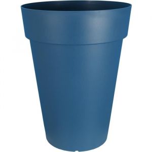 Bac à fleurs RIVIERA SOLEILLA - Plastique - Hauteur 66 cm - Bleu