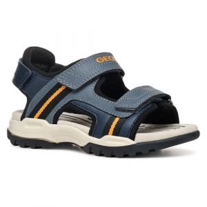 Geox J Borealis Boy A Sandale, Navy/Orange, 27 EU