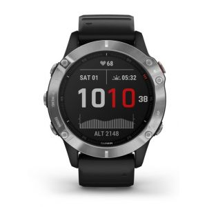 Garmin Montre connectée FENIX 6 - silver noirebracelet noir
