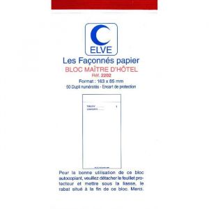 Elve Bloc MAITRE D'HOTEL 165X85 50/2+0