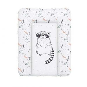 Ceba Baby Matelas à Langer Bebe souple 70x50 cm - Matelas à langer epais lavable - pour garçons et filles - Certifié Öko-Tex - Imperméable - raton laveur - 50x70 cm