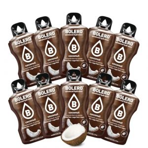 BOLERO Coco | 10 sticks 9g de Poudre pour Boisson sans sucre à la Stevia | Sans Conservateur ni colorants artificiels, Faible en calories, il convient pour toute la Famille