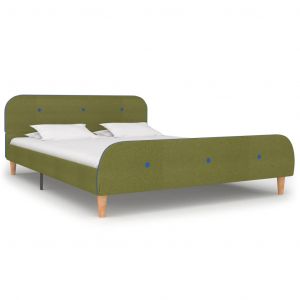 VidaXL Cadre de Lit Tissu Vert 140x200 cm