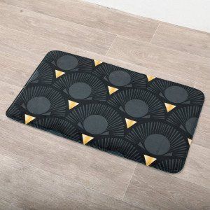 Image de Tapis de bain Gingko Noir