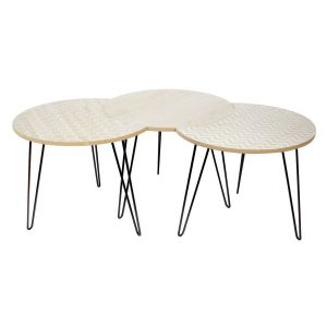 The home deco factory Table basse modulable X3 blanc - Blanc