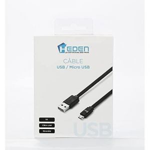 Heden Câble USB/micro USB plat 1m noir - reversible