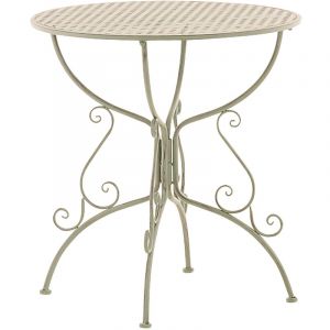 CLP Table de jardin ronde Amanda, Vert antique