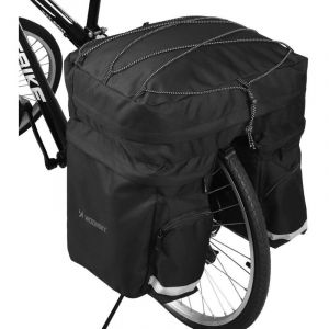 Sacoche de v&eacute;lo spacieuse 60 litres pour le coffre + housse de pluie, noir