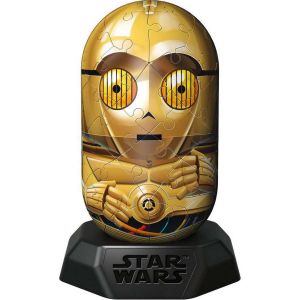 Ravensburger Puzzle 3D Hylkies - Édition Star Wars - Figurine n°21 C-3PO - Adultes et Enfants - 54 pièces numérotées à Assembler sans Colle - Support Inclus - Star Wars - 12008008