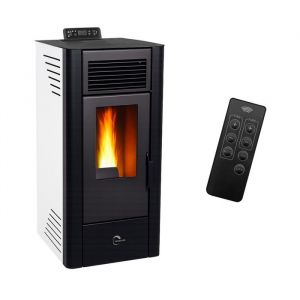 Po&ecirc;le &agrave; granul&eacute;s &eacute;tanche Anita 11,6 kW Blanc Sannover