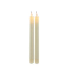 Sirius Bougie flambeau chandelier LED vacillante vraie cire lot de 4 télécommandable