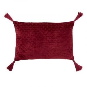 Image de Coussin Déco à Motifs "C rry" 40x60cm Bordeaux Prix