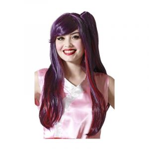 Atosa Perruque Femme Manga Violet/Rouge