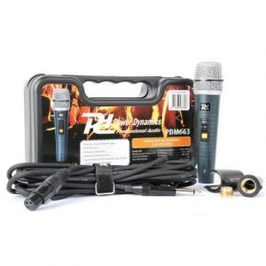 Power Dynamics PDM663 Micro dynamique XLR avec adaptateur support câble