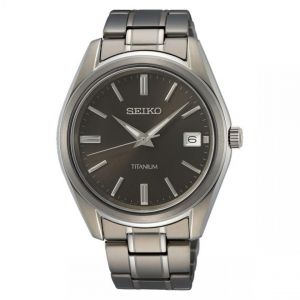 Seiko Montre Homme SUR375P1 - Bracelet Titane Gris
