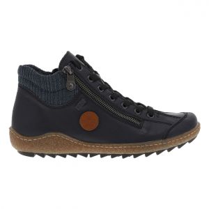 Rieker Baskets montantes FEMME bleu marine et à lacets plats