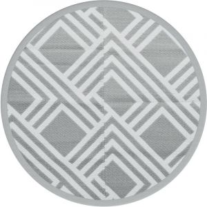 VidaXL Tapis d'extérieur gris Ø200 cm pp Gris