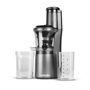 Nutribullet Slow Juicer, Extracteur de Jus à Froid, Extracteur de Fruits et Légumes, Extracteur de Jus de Fruits, Usage Quotidien, Réservoir à Pulpe de 1.8 L, noir, NBJ500