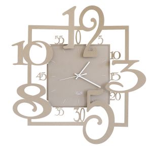 Arti e Mestieri Horloge murale AMOS (Beige - métal verni et verre)