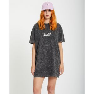 Volcom Fa Alix Tee Vintage Black - Robe - noir - S - 100% Coton,Jersey