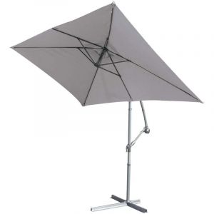 Homemaison Parasol déporté super king - 300 x 200 cm - gris perle