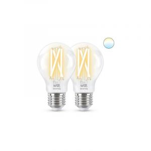 Image de WIZ Pack 2 Ampoules LED Smart WiFi E27 A60 CCT Dimmable Filament 6.7W Sélectionnable (Chaud-Neutre-Froid) - Sélectionnable (Chaud-Neutre-Froid)