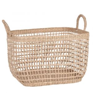 Maisons du monde Panier de rangement en jonc de mer ajouré