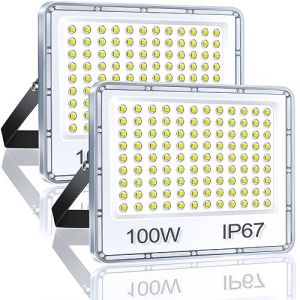 Projecteur extérieur LED - Yiqibro - DEC9TGD100W-2PC-01 - 100W - 10 000 lumens - IP67