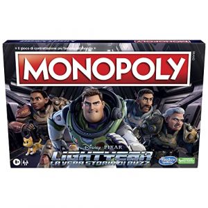 Monopoly: Édition Lightyear de Disney Pixar, Jeu de Table pour familles et Enfants, Jeux de Table en Famille, Cadeaux pour Enfants de 8 Ans et Plus, Multicolore, One Size