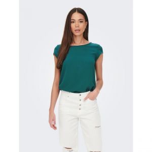 Image de Only Femme Onlvic S/S Solid Top Noos Ptm T shirt, Vert Bouteille, 44 EU