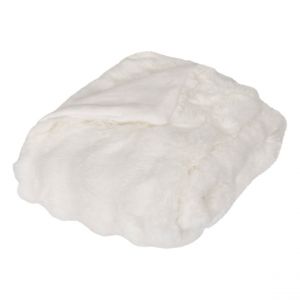 Plaid fausse fourrure 3D Zephy - blanc