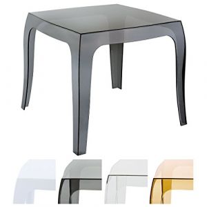 CLP Table d appoint Queen 50 x 50 cm, noir noir, hauteur de l assise