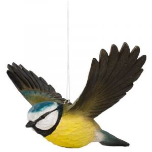 Wildlife garden D&eacute;cobird M&eacute;sange bleue en plein vol