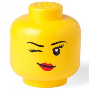 Lego Tête de boîte de rangement Winky grand 24 x 27 cm polypropylène jaune