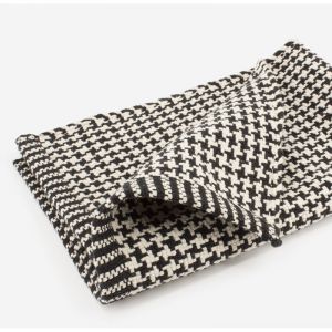 Tapis de bain noir et blanc - PIED DE POULE