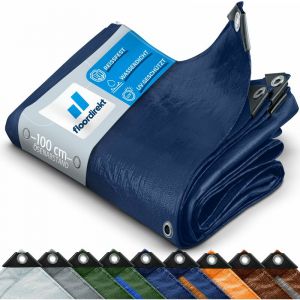 Bâche de protection imperméable - CASA PURA - 6 x 8 m - 140 g/m² - Bleu