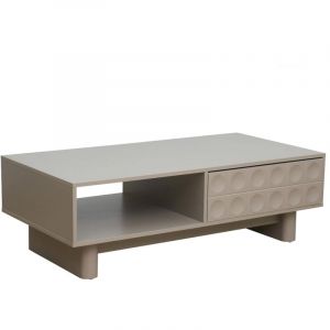 Oviala Table basse rectangulaire L120 cm beige